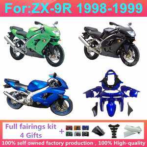 Kit completo de carenado inyectado para motocicleta, apto para Zx-9r Zx9r 1998 1999 98 99, kits de carenados de plástico para carrocería Zx-9r 1998-1999 - Product Image 1
