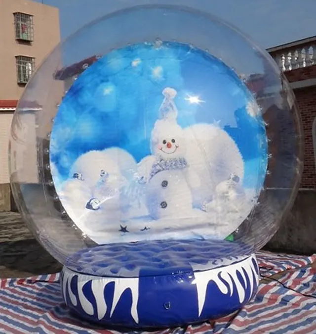 Hot Selling Opblaasbare Kerst Gigantische Sneeuwbol Voor Reclame Decoraties