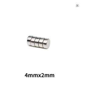 แม่เหล็กแรงสูงพิเศษ 4x2 มม. แม่เหล็กแผ่นวงกลมขนาดเล็ก 4*2 มม. แม่เหล็ก Imane N52 แรงสูง รูปทรงกลม แม่เหล็กถาวร 4x2 มม. นีโอไดเมียม 4x2 - Product Image 6