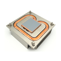 Refroidisseur de serveur CPU 1U sans ventilateur avec caloduc en cuivre et dissipateur thermique à ailettes en aluminium, solution de refroidissement passif pour centre de données