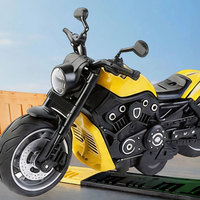 Modèle de moto de course miniature à l'échelle 1:12, construction en alliage et plastique avec fonction de recul, lumières et effets sonores