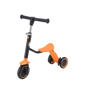 Multi Function Kids Push Scooter 2 In 1 Foot Kick Scooter with Three Wheels