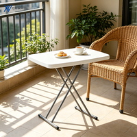Table pliante multifonction en plastique avec pieds en X, bureau pliant portable pour le camping en plein air et l'usage domestique