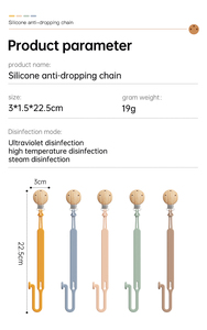Fabricación de Productos para Bebés, Chupetes para <span class=keywords><strong>Recién</strong></span> Nacidos Libres de BPA, Cadena para Chupetes, Mordedor de Silicona de Grado Alimenticio Personalizado, Clip para Chupetes - Product Image 6