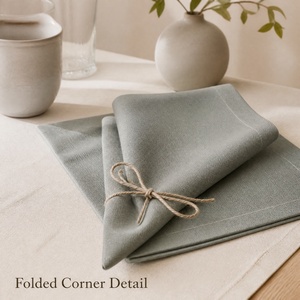 Serviettes en lin 100% brodées carrées, couleurs personnalisables, décoration de table à domicile, faites à la main, lavables en machine, style européen - Product Image 3