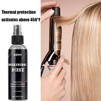 Oalen, marque distributeur, spray soyeux parfumé à base d'huile, spray protecteur contre la chaleur, spray pour la brillance des cheveux en apesanteur