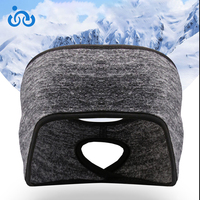 Bandeau de protection frontale en polaire brodé personnalisé de haute qualité pour le cyclisme, le ski et la course à pied, avec protection des oreilles et des tresses
