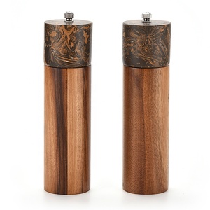 Ensemble <span class=keywords><strong>moulin</strong></span> à <span class=keywords><strong>sel</strong></span> et à poivre manuel en bois, écologique, de haute qualité, pour cuisine domestique, utilisation <span class=keywords><strong>humide</strong></span> et sèche - Product Image 1