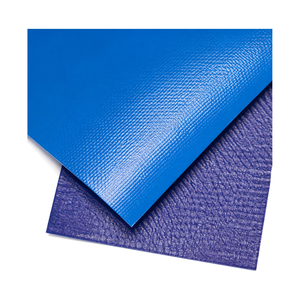 Tissu en polyester enduit de PVC bleu, imperméable, de qualité alimentaire, tissé, lourd, uni, teint, 680 g/m², pour bâche extérieure - Product Image 3