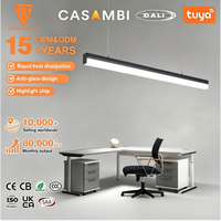 Lumière linéaire LED à intensité variable certifiée CE OEM ODM à 270 degrés, montage en surface ou suspendu pour l'éclairage du plafond des salles de conférence