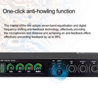 Système audio professionnel DJ K883r avancé, 2 voies mono, 4 voies crossover, sortie subwoofer pour configuration de haut-parleurs métalliques de scène