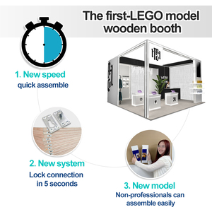 Professional High-End Custom Size Wooden Tradeshow Exhibition Booth with Dye Sublimation Printing Quick <strong>Setup</strong> &amp; Modular Design - Product Image 3