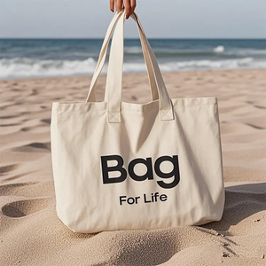 Women's Oversize Large Weekend Shopping <b>Tote</b> <b>Bag</b> Custom Logo <b>Black</b> <b>Canvas</b> Cotton Fashionable Letter Pattern - Product Image 5