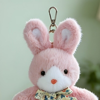 Porte-clés Lapin en Peluche Adorable, Pendentif Doux pour Sac, Jouet Cadeau