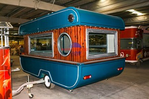 Large Capacity Food Truck 4 Wheel Food Cart Trailerhen Set Factory Customization Mobile Travel <b>Container</b> Restaurant Fruit Cart - Product Image 4