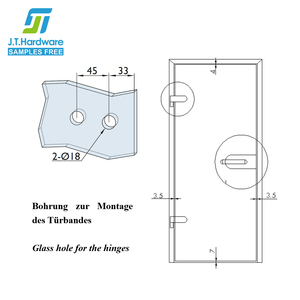 Porte pivotante en verre sans cadre en aluminium de style européen - Product Image 6