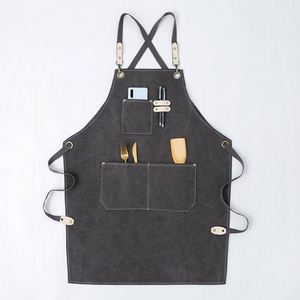 Tablier en coton à motifs floraux pour artistes, restaurants, bars, vêtements de travail pour chefs, coiffeurs, fleuristes - Vente transfrontalière - Product Image 3