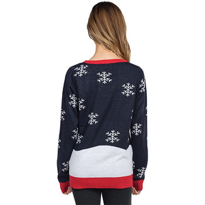 Family Clothes Custom Knitted Snowflakes <strong>Tops</strong> <strong>Ugly</strong> Merry Xmas Winter Knitted Christmas Sweaters - Product Image 4