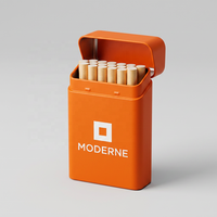 Boîte à cigarettes rectangulaire personnalisée, boîte à tabac avec couvercle à charnière
