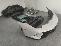 Pare-chocs avant et arrière en fibre de carbone forgée, couvercles de spoiler arrière, base de spoiler arrière, échappement pour kit carrosserie Lamborghini LP610