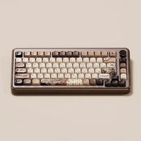 MU02 Neue Mountain Seclusion ISO PBT Walnuss-Holz Drei-Modus Mechanische Tastatur USB-C RGB-Hintergrundbeleuchtung Kabellos Hot-Swap 4000mAh