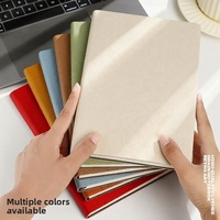 Cuaderno de Regalo SYC con Patrón de Grano de Litchi, Tapa Blanda, Encuadernado Cosido con Hilo, A5, Cuero, Bloc de Notas Minimalista Engrosado, 100 Hojas