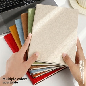 SYC Litchi Grain Pattern Gift Notebook Soft Cover Thread-sewn Bound <strong>A5</strong> Leather Thickened Minimalist <strong>Notepad</strong> 100 Sheets - Product Image 1