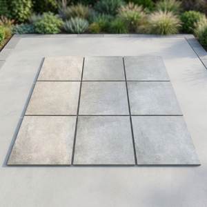 Dalles de pavage extérieures en porcelaine de 20 mm d'épaisseur, couleur gris pierre, qualité commerciale robuste, pour jardin et parking - Product Image 3