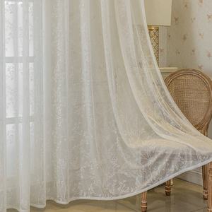 Moderno semplice cacciatore verde Beige Jacquard trasparente finestra trasparente <span class=keywords><strong>tende</strong></span> produttore all'ingrosso Tulle tenda Design per la casa - Product Image 6