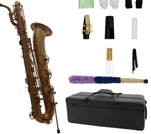 Saxofón de latón con llave de E bajo superior JSBS-180, para rendimiento profesional, cuarteto, solista, música de viento occidental, dorado - Product Image 1