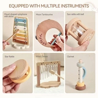 Best Seller Eco Wooden Orff Musical Set Xylophone Wind Chime for Toddler Home & Kindergarten Learning