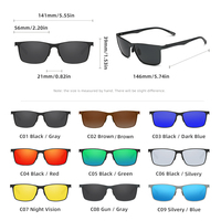 Gafas de Sol Polarizadas de Aluminio KINGSEVEN UV400 Antideslumbrantes para Hombre y Mujer 7190 Nuevo Modelo con Logotipo en la Lente