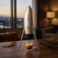 Machine à café portable multifonction 3-en-1 sans fil chauffée Kapachi New Rocket Edition, capsule italienne semi-automatique miniature