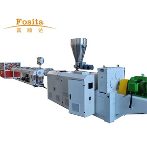 Máquina Extrusora de Doble Tornillo para Tubería de <span class=keywords><strong>PVC</strong></span> para Cables Eléctricos Fosita Mini, 3/4 65mm, Motor, PLC, Caja de Cambios, Totalmente Automática, Alta Eficiencia - Product Image 1