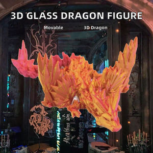 Dragón de Cristal Impreso en 3D, Articulado y Móvil, Decoración Temática de Animales para Maternidad, Cine y TV, Éxito de Ventas entre Celebridades de Internet - Product Image 2