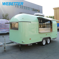 WEBETTER Camion de nourriture pour glaces BBQ Popcorn Imbisswagen Foodtruck Mobile Hot Dog Concession Food Trailer avec cuisine complète