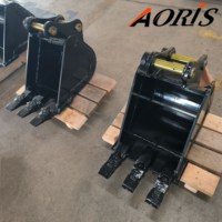 Bucket Trench Sempit Baja Q355 Kekuatan Tinggi Lebar 12 Inci untuk Mini Excavator 3.5 Ton