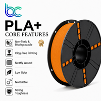 Filament d'imprimante 3D PLA+ Becreative, large choix de couleurs, diamètre 1,75 mm, haute résistance, température d'impression 205-215°C, 1 kg