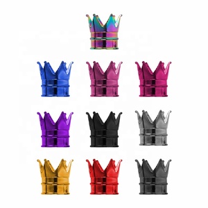 Tapas de Válvula de Neumático Crown, Universales para Coche, Motocicleta, Bicicleta, Multicolores, Juego de 4 Piezas - Product Image 5