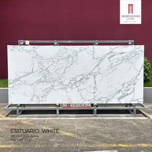 Dalle <span class=keywords><strong>de</strong></span> pierre sintérisée 2800x1200mm, épaisseur 6mm, surface mate antidérapante, aspect marbre blanc, <span class=keywords><strong>quartz</strong></span> pour îlot <span class=keywords><strong>de</strong></span> <span class=keywords><strong>cuisine</strong></span> - Product Image 1