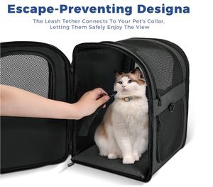 Dog & <b>Cat</b> Carrier <b>Backpack</b> for Pets Ventilated Safe Design with Padded Back Support Breathable Mesh Pet <b>Backpack</b> for Hiking - Product Image 3