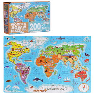 <span class=keywords><strong>Puzzle</strong></span> Educativi in Legno all'Ingrosso, 200 Pezzi in Scatola, Giocattolo per l'Apprendimento Precoce di Bambini e Ragazzi in Età Prescolare - Product Image 4