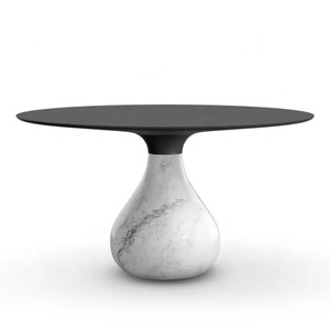 Table <span class=keywords><strong>à</strong></span> <span class=keywords><strong>manger</strong></span> ronde en marbre italien de luxe <span class=keywords><strong>moderne</strong></span>, maison, villa, restaurant, <span class=keywords><strong>Roche</strong></span> <span class=keywords><strong>Bobois</strong></span>, château, table <span class=keywords><strong>à</strong></span> <span class=keywords><strong>manger</strong></span> haut de gamme en forme de goutte d'eau - Product Image 1