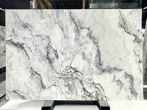 Pietra di pietra bianca mimetica lastra di marmo naturale moderno minimalista di lusso <span class=keywords><strong>sfondo</strong></span> per la Villa esterna decorazione della parete interna - Product Image 4