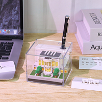 Bloc-notes 3D Maison Blanche, Calendrier de bureau, Bloc-notes en forme de blocs de construction, Porte-stylo, Décoration d'intérieur, Papeterie, Cadeaux souvenirs