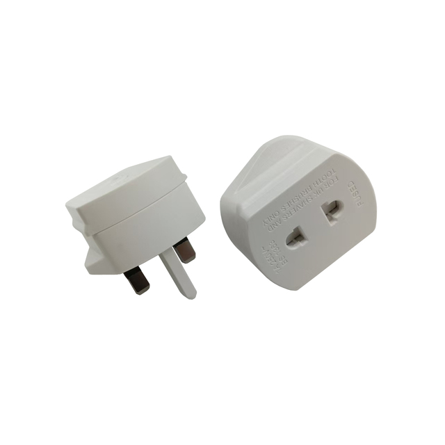 Adapter Plug EU 2 Pin to UK 3 Pin Adaptor Plug 1A 250V Fuse Adaptor Eu to Uk Conversion Plug for Shaver