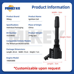 Bobina di Accensione MIKEY 55254682 per Jeep <span class=keywords><strong>Renegade</strong></span> Americana e Fiat Viaggio Ottimo, Ricambi Auto di Alta Qualità 55236081 - Product Image 3