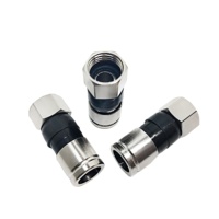 Cable a prueba de agua TV F Conector de crimpado macho RG6 Conector coaxial Compresión Tipo F Conector Rg6