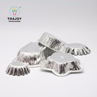 Mini papier d'aluminium récipient alimentaire moules à tarte aux oeufs boîtes jetables tasses de cuisson petit moule à tarte résistant à la chaleur Cupcake feuille plateaux