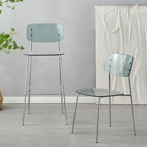 Siège moderne empilable <span class=keywords><strong>en</strong></span> plastique blanc fait à la main pieds <span class=keywords><strong>en</strong></span> métal chaises <span class=keywords><strong>de</strong></span> <span class=keywords><strong>bar</strong></span> <span class=keywords><strong>tabouret</strong></span> <span class=keywords><strong>de</strong></span> <span class=keywords><strong>bar</strong></span> décontracté dossier <span class=keywords><strong>de</strong></span> <span class=keywords><strong>bar</strong></span> à thé chaise haute avec repose-pieds - Product Image 4